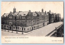 Cartolina New York City Borace Mann scuola insegnanti college 1905 Raphael Tuck Son