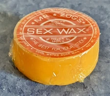 Vintage 1980s *Mr. Zogs* Sex Wax, Cool Water Surf Wax, New and Unwrapped, 1 Bar