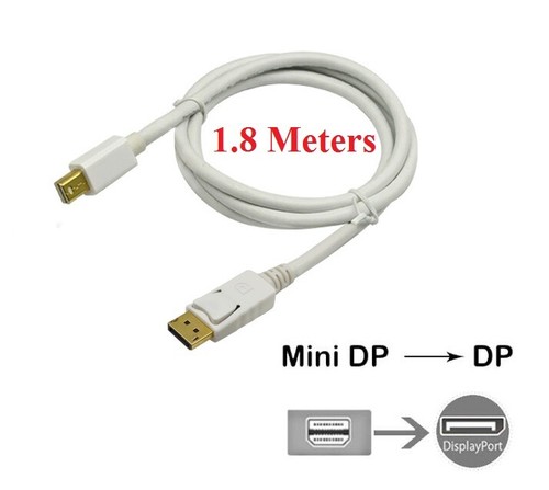 Cable M/M Mini DP Thunderbolt a DisplayPort 1,8M para MacBook Air Surface Pro 6 - Imagen 2 de 15