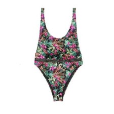 Victoria's Secret Shine Strap Plunge One Piece Swimsuit Tropical XS NWT