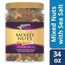 PLANTERS Deluxe Salted Mixed Nuts, Party Snacks, Plant-Based Protein 34oz 💪💪