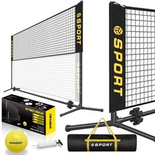 10 FT Mini Portable Tennis Net for Teenagers with Rubber Volleyball, with Pum...
