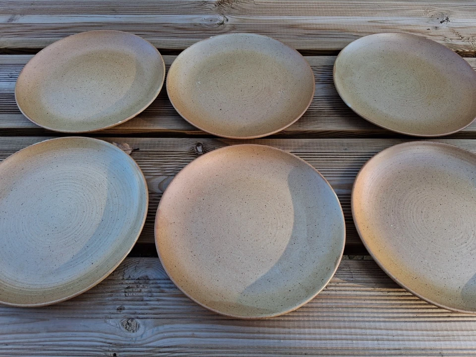 6 Assiettes A Dessert en grès CNP VILLAGE FRANCE Tbe - Photo 4/4