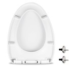 MUU Toilet seat, Slow Close, White heavy duty Toilet Seat with Non-slip Seat ...