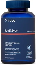 Trace Minerals Beef Liver, 500mg - Bone Health & Energy Support Supplement -... 