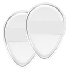 2Pcs Silicone Makeup Sponge, Clear Jelly Makeup Applicator Non-Absorbent Silicon