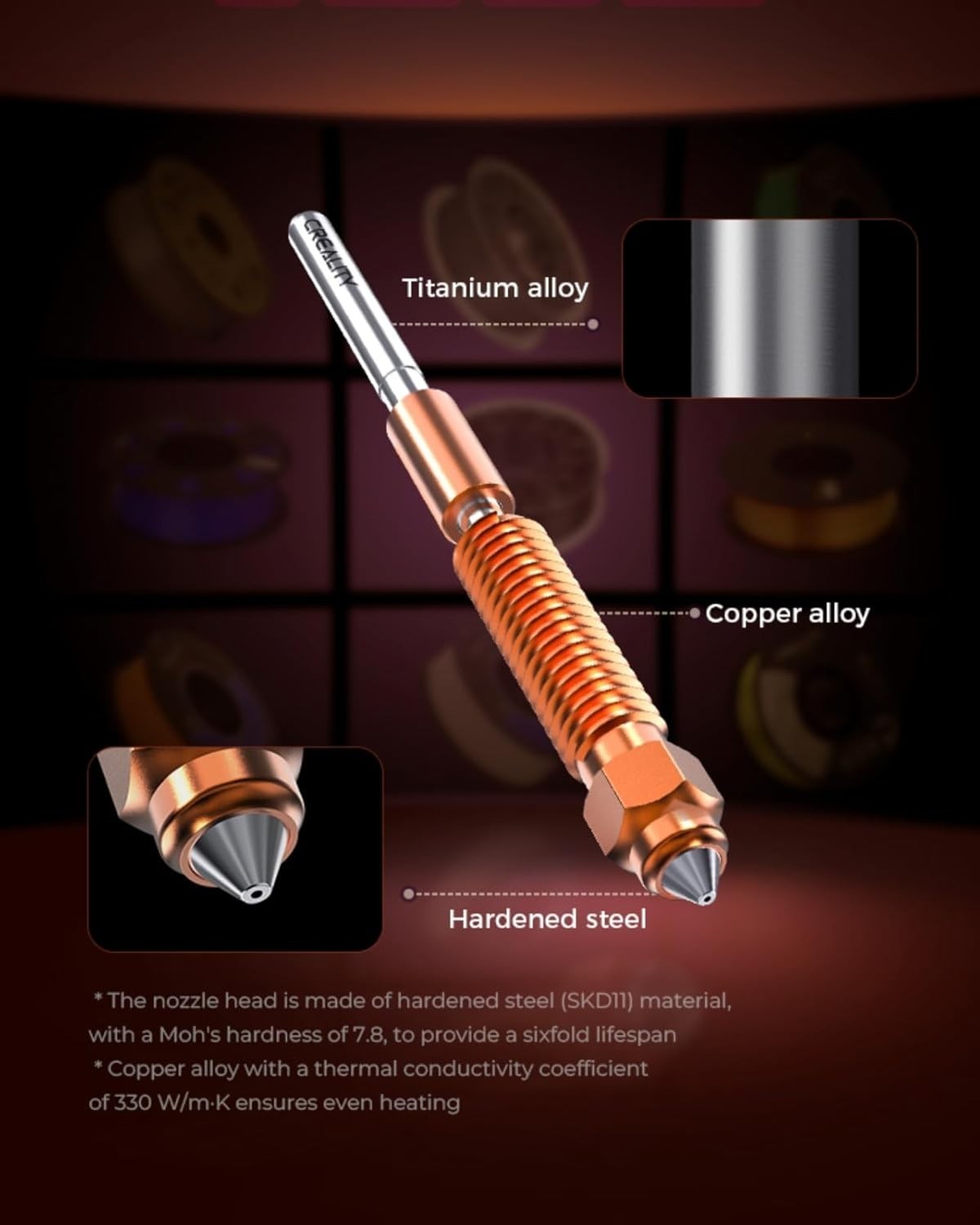 Official K1/K1 Max/K1C All-Metal Ceramic Heating Block Hotend Kit - Upgrade Now