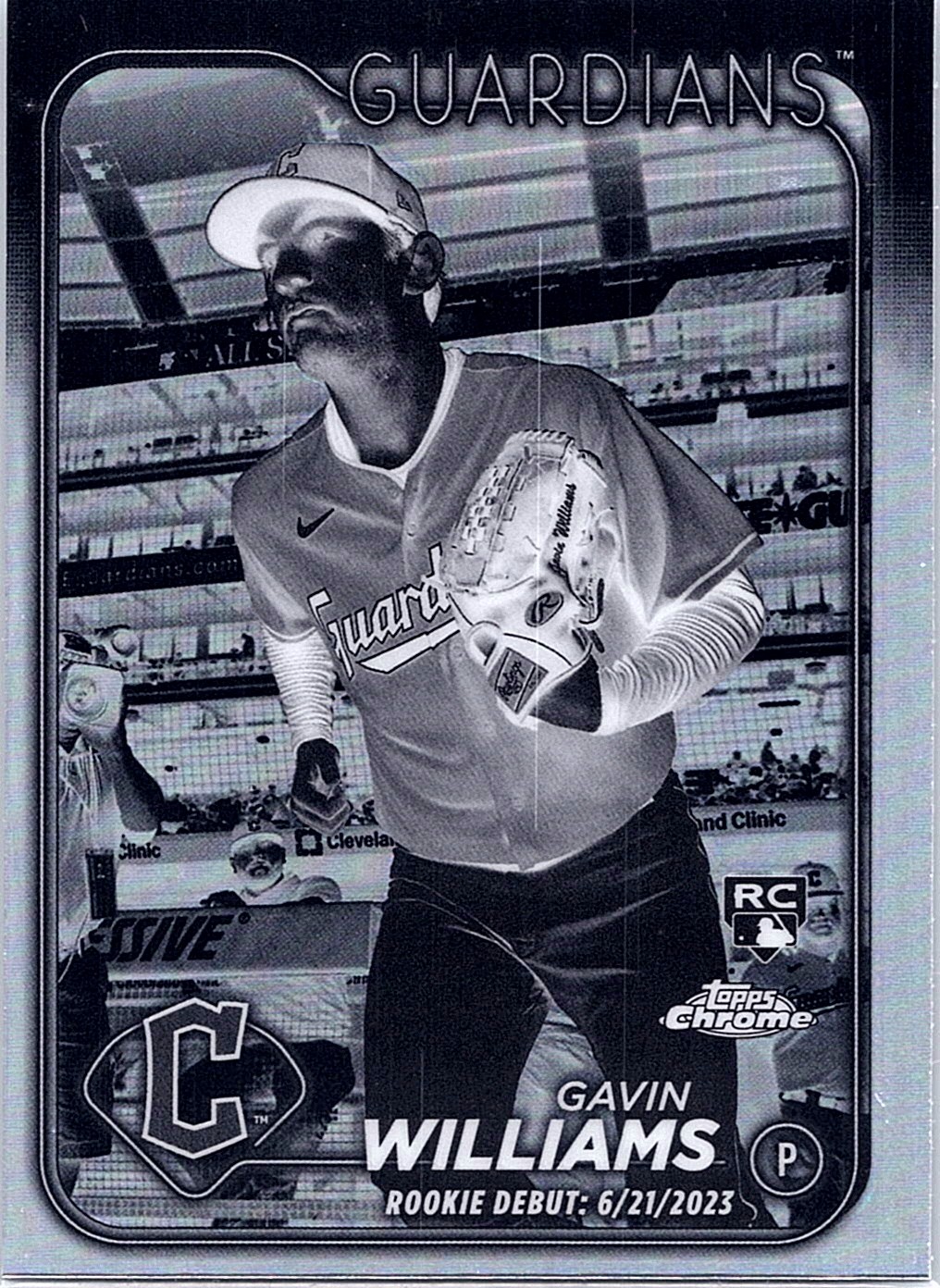 2024 Topps Chrome Update #USC77 Gavin Williams Negative Refractors RC