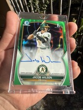 Jacob Wilson 2023 Bowman Chrome 1st First Auto Green Lava Refractor #d 1/99 Fop