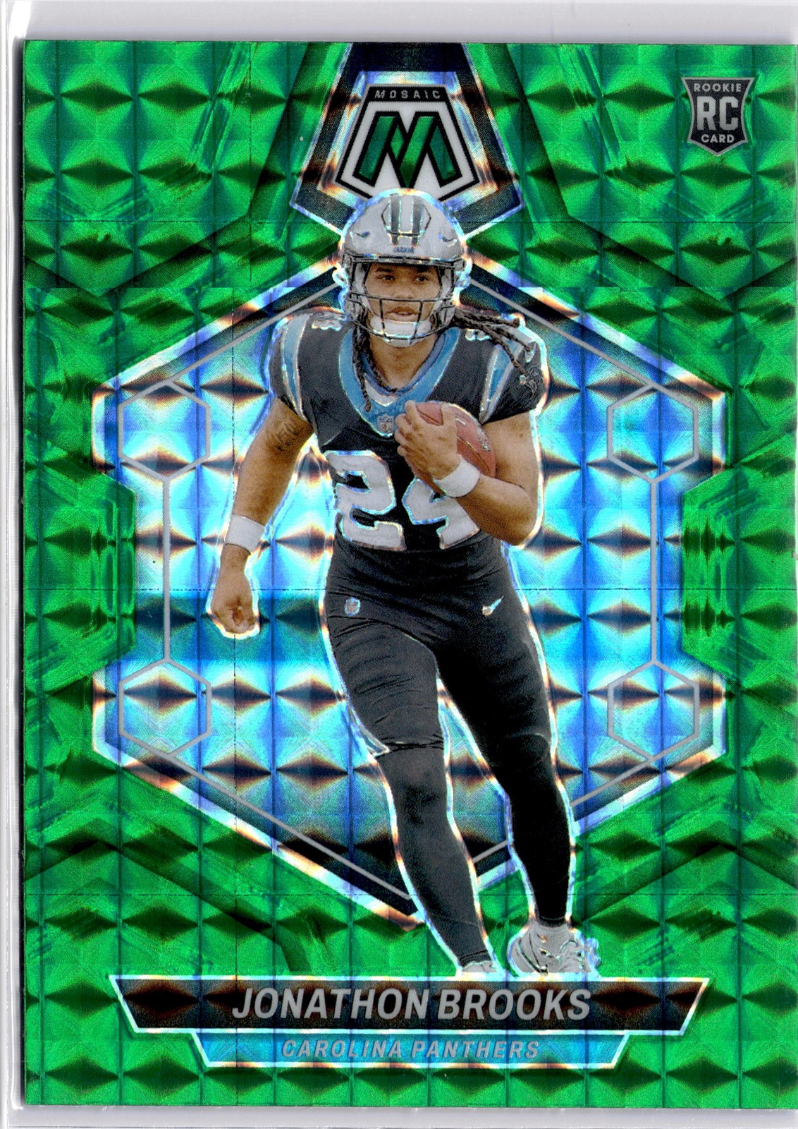 2024 Panini Mosaic #345 Jonathon Brooks Mosaic Green