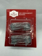 120-Count Silver Jumbo Christmas Ornament Hooksby Holiday Time
