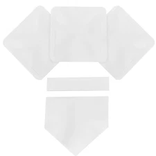 Athletic Works Throw Down Baseball Base Set, White Rubber, 3 lb