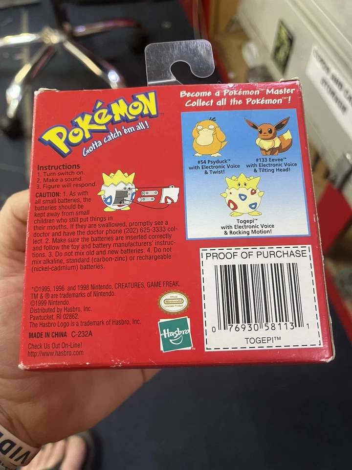 Juguete electrónico de voz y movimiento oscilante Pokemon Togepi DE COLECCIÓN 1999 SELLADO DE FÁBRICA Foto 2 de 4