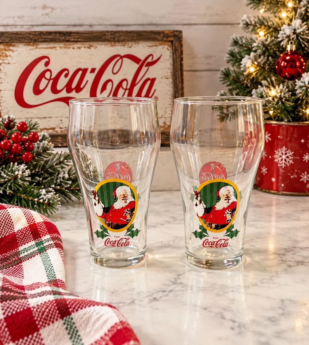 Coca-Cola サンタクロース グラス 3個セット Las mejores ofertas en Santa Gafas de coque | eBay