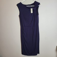 Ann Taylor Nazy Dress Womens 6 New Sleeveless Asymmetrical Modern Neckline