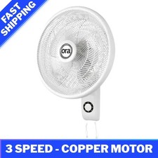 Image of ORA 18 inch Wall Fan 3 Speed Oscillating Cooling - Hydroponics