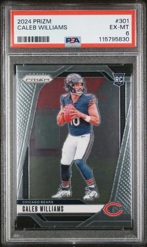 2024 PANINI PRIZM #301 CALEB WILLIAMS ROOKIE RC PSA 6