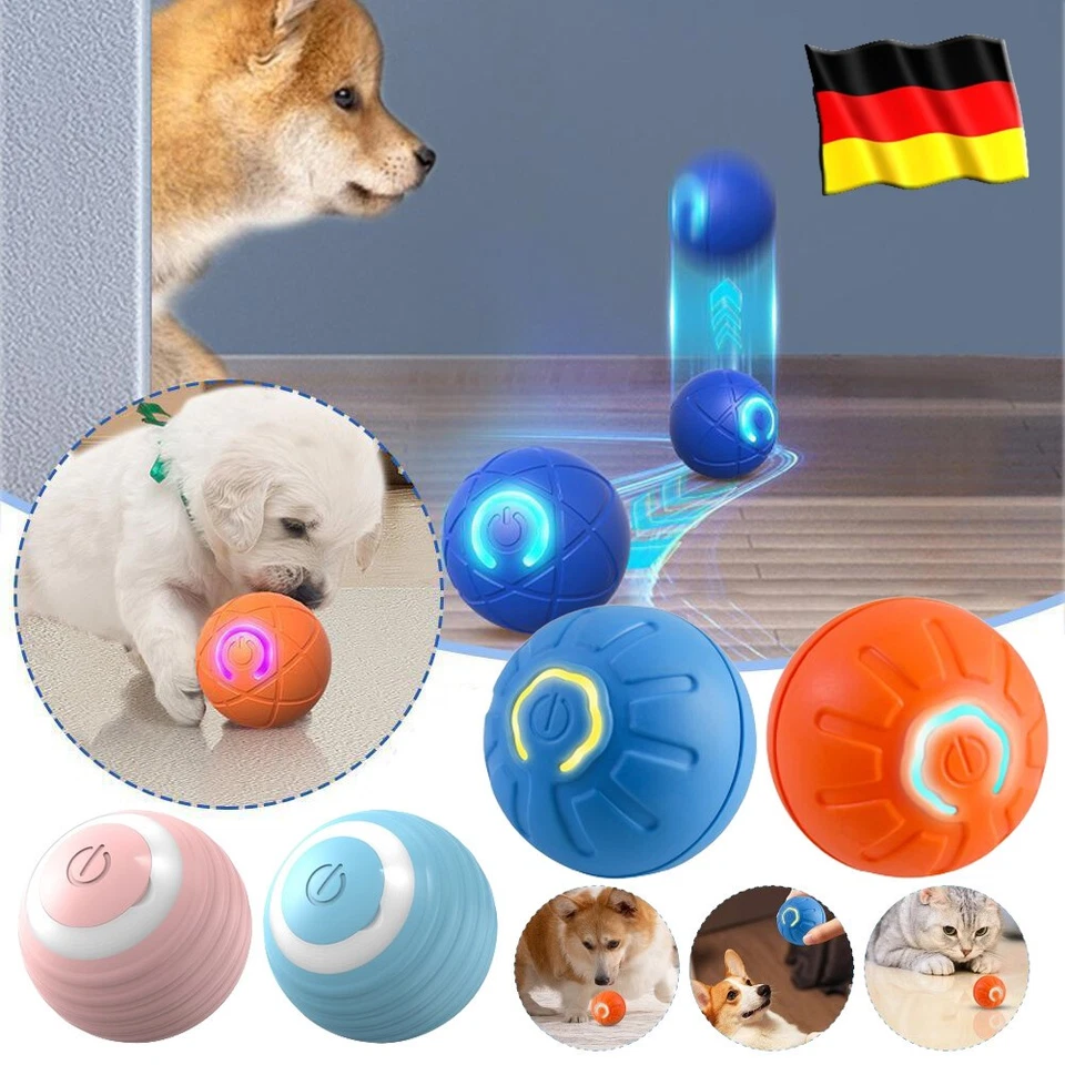 MARKENLOS Power Ball Katze Hund Automatisch Rollender Katzenballintelligentes Spielzeug