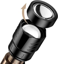 Rechargeable Flashlight Lens for 1097,Zoomable Waterproof Bright Flash Light Len