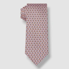 Tommy Hilfiger Men's Pink Silk Heron Pointed Neck Tie OS