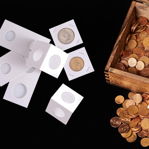 100 Pieces 2x2 Coin Holder Cardboard Coin Holder Flip Mega Assortment for Coi... - 第 3/7 張圖片