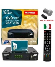 DECODER HD TIVÙSAT SCHEDA  GIÀ ATTIVATA, ACTIVATED  SATELLITARE LNB OMAGGIO 