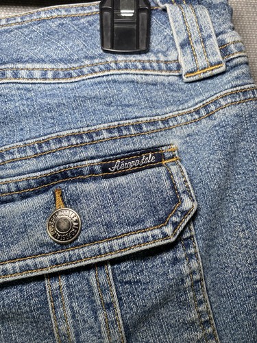 Vintage Y2K Aeropostale Denim Jean Shorts Mini 90s Size 9/10 - Bild 5 von 11