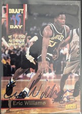 1995 SIGNATURE ROOKIES ERIC WILLIAMS #29 AUTOGRAPHED ROOKIE CARD /7750. rookie card picture