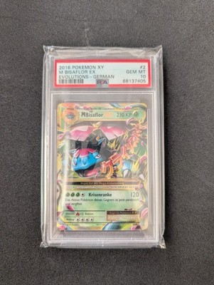   PSA 10 M Bisaflor EX 2/108 Evolutions POP 1 German Mega Venusaur GEM MT