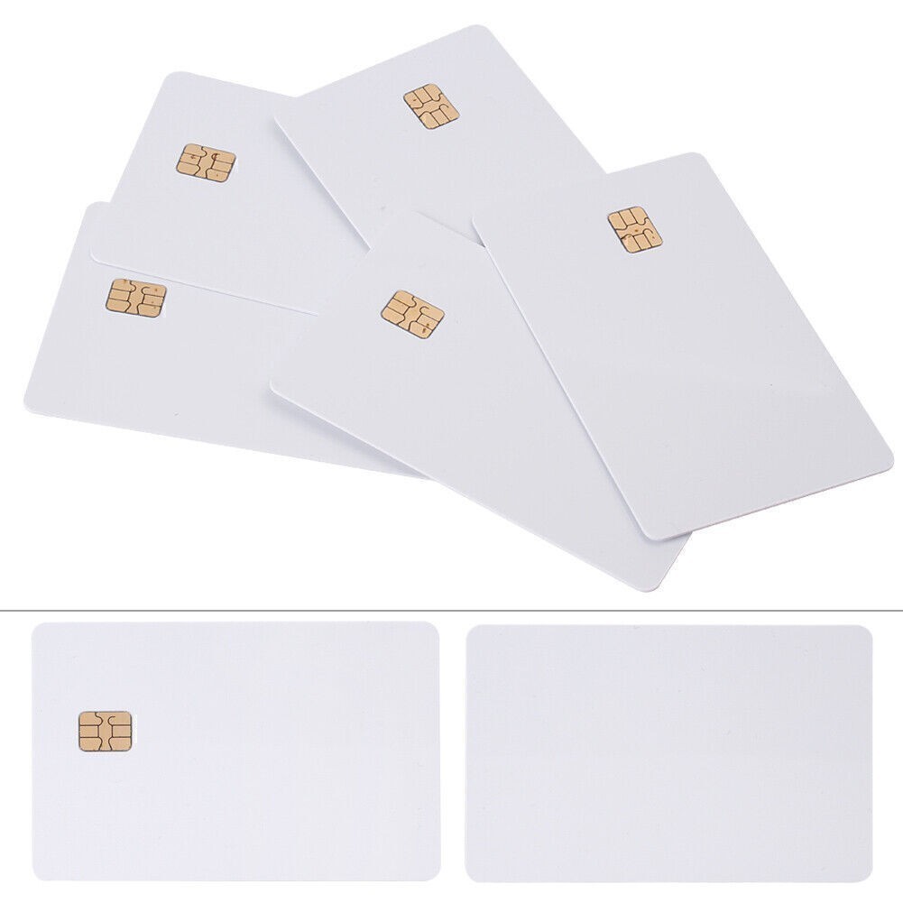5x Chip Blank Smart Card Contact IC Card Safety White ISO PVC IC SLE4442