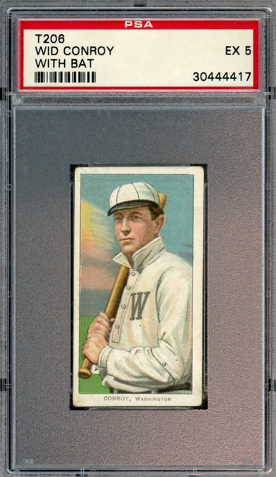 T206 WID CONROY WITH BAT VARIATION TOLSTOI BACK PSA 5 VERY SCARCE