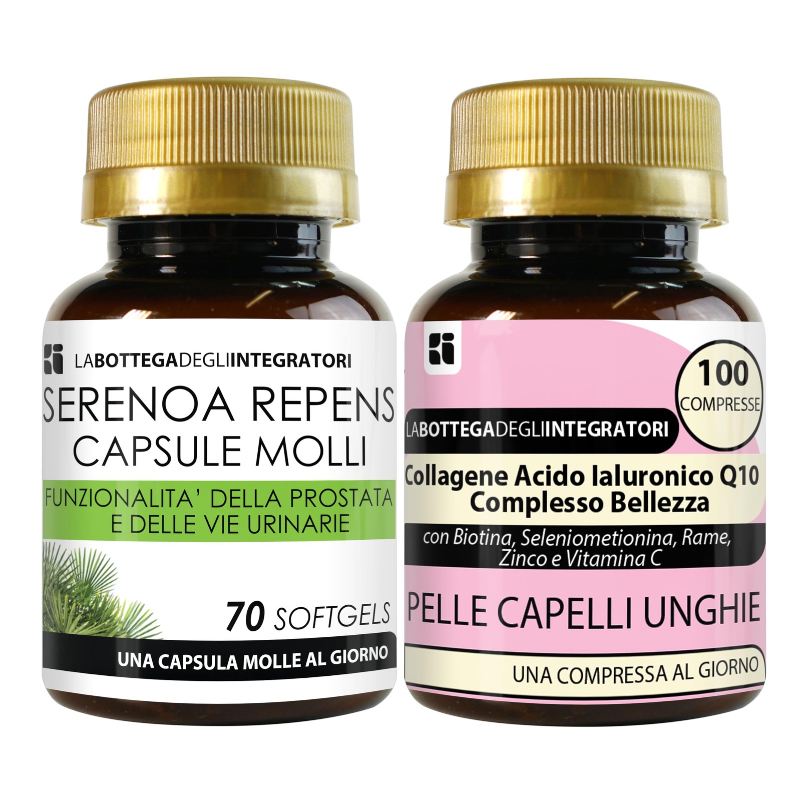 Integrazione Avanzata: Serenoa 320mg + Collagene Q10 Performance Set