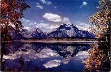 Jackson Lake Teton Range Wyoming Postcard Kodachrome Color Scenic B69