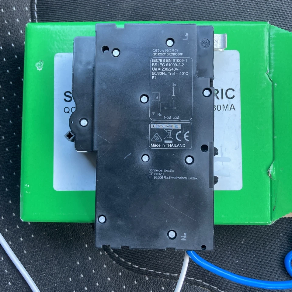 Schneider QOVs QOE 20A 20 Amp RCBO C20 QO120C10RCBO30F Square D 30mA   - Image 2 of 3