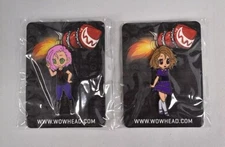 RARE!! Blizzard Blizzcon 2016 WoWHead Panser & Perculia Pins