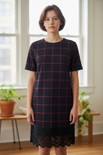 Michael Kors Dress Blue Red Plaid Size 6