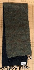 Vtg Wool Neck Scarf Earth Tones Heathered Forest Green 80's Nordstrom