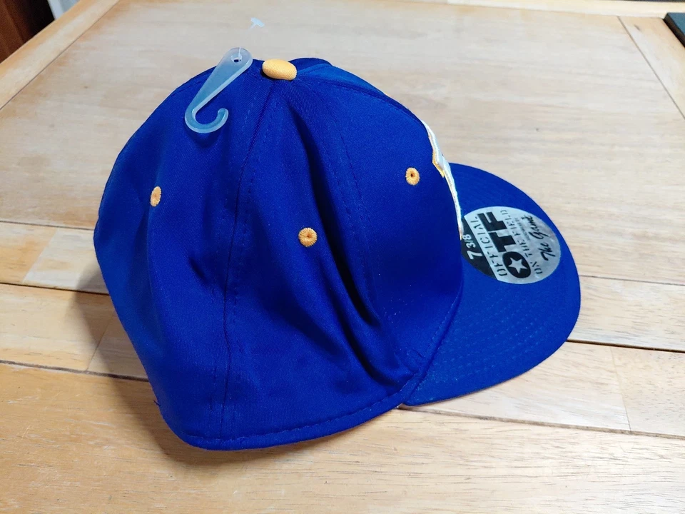 Gorra de béisbol ajustada con logotipo F púrpura 7 3/8 bordada orificios ventilados The Game Pro Foto 4 de 4