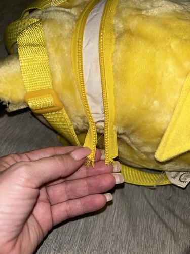 Vintage Yellow Fat Pikachu Plush Backpack 10” Pokemon Nintendo Pyramid - Picture 6 of 9