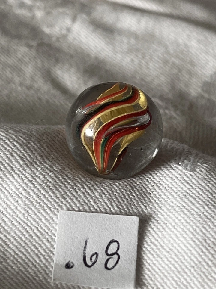 German Naked Divided Core Marble, Fire Polished Pontils. Not Polished, Nm - Image 2 of 4