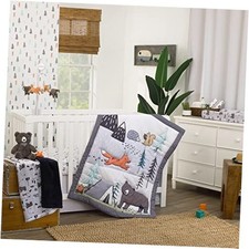 Carter's Woodland Friends Gray Multi Colored Bear and Fox, Squirrel, Tree,