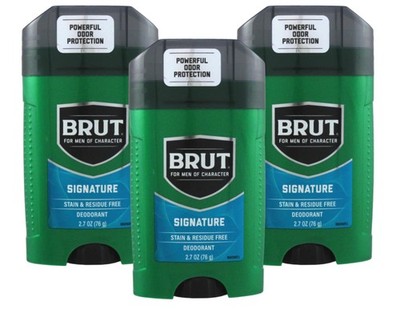 Brut Deodorant 2.25oz Oval Solid Classic Scent (3 Pack) 2.27 Ounce (Pack of 3)