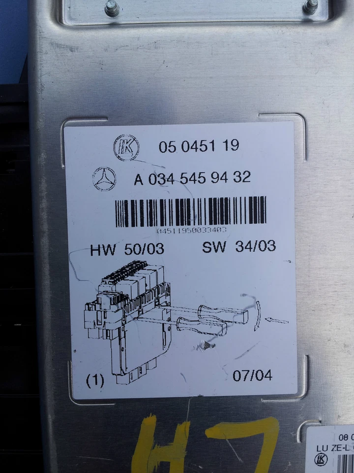 2001-02-03-04-2005 MERCEDES-BENZ W220 S430 S500 BCM MÓDULO DE CONTROL DE CARROCERÍA Foto 3 de 4