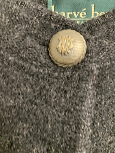 VTG 100% Wool Harve Benard Womens 6 Coat Winter Jacket Metal Buttons 2 Pockets - Picture 2 of 11