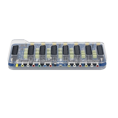 New Acrylic Case Automatic/Manual SCART SWITCH Distributor Converter 7 IN 1 Out - Picture 7 of 7