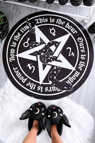 Killstar Witchy Round Rug Snake Star Goth Pagan Wiccan Punk Décor  KSRA003658 - Picture 1 of 3
