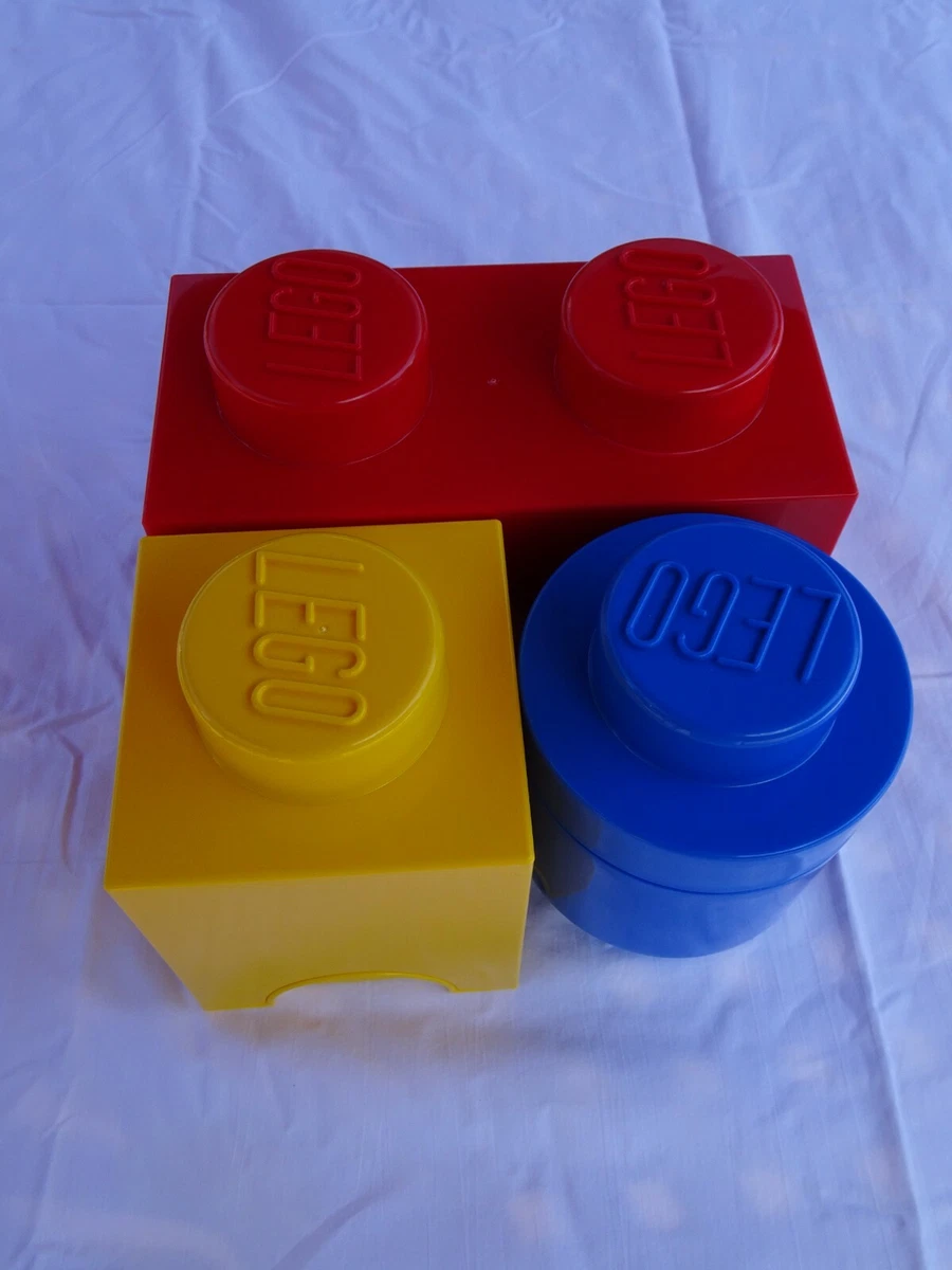 Lego Storage Brick multi-pack S 3 stackable containers 4014 Red Yellow Blue