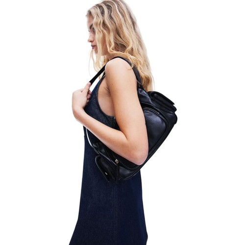 H&M Denim Babydoll Penafore Pullover Kleid Dark Denim Small Neu Mit Etikett - Bild 2 von 9