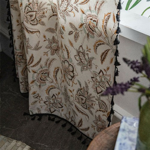Privacy Drapes for Dining Living Room Bathroom Vintage Chic Christmas Decor - Picture 6 of 35
