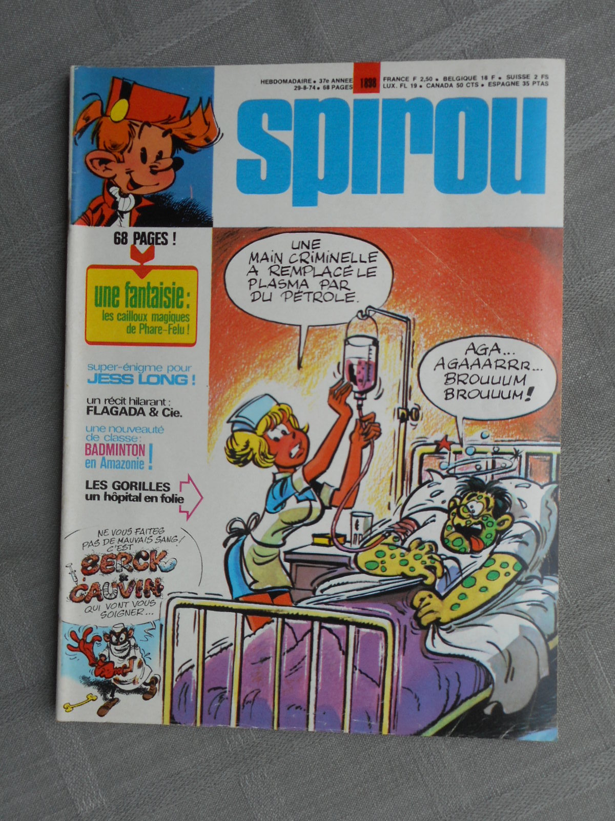 Spirou Weekly No. 1898 Good Condition With Supplement